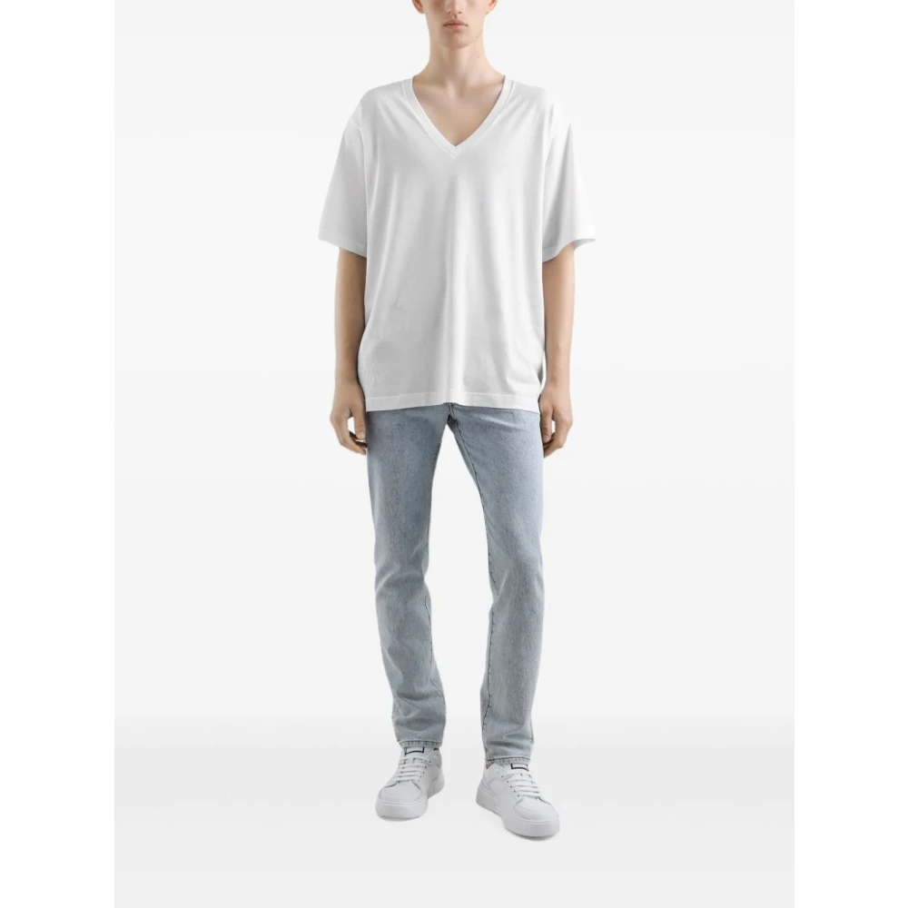 Dolce & Gabbana Blauwe Straight-Cut Jeans Gray Heren