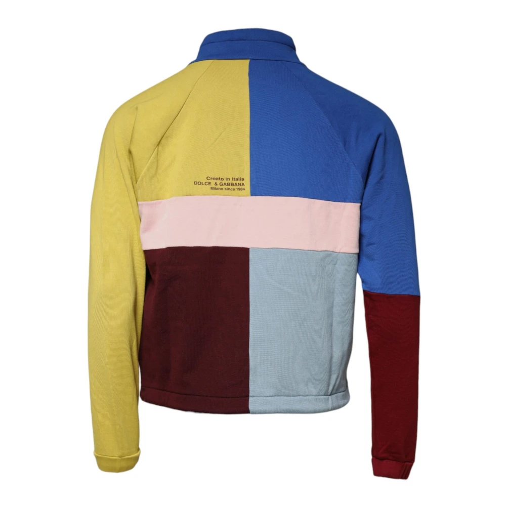 Dolce & Gabbana Multicolor Patchwork Pullover Sweater Multicolor Heren