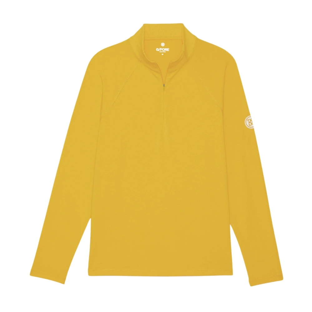 G Fore Seizoensmelange Luxe Mid Sweater Yellow Heren