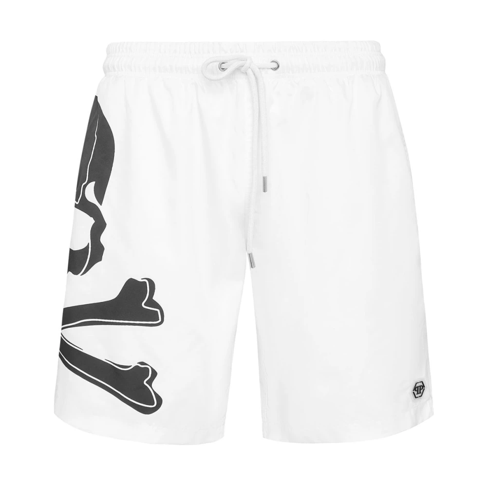 Philipp Plein Heren Zwembroek Stijlvolle Strandkleding White Heren