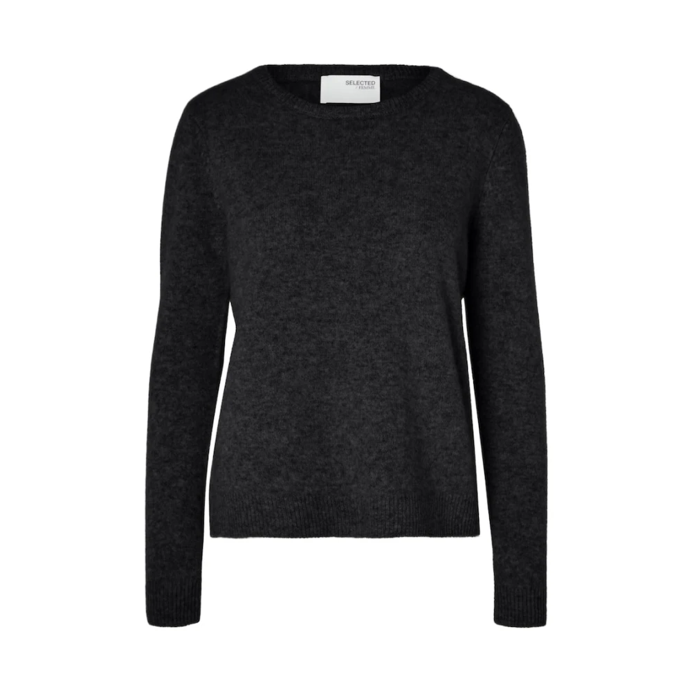 Bilde av Manila Ls Knit Cashmere O-Neck - Black S