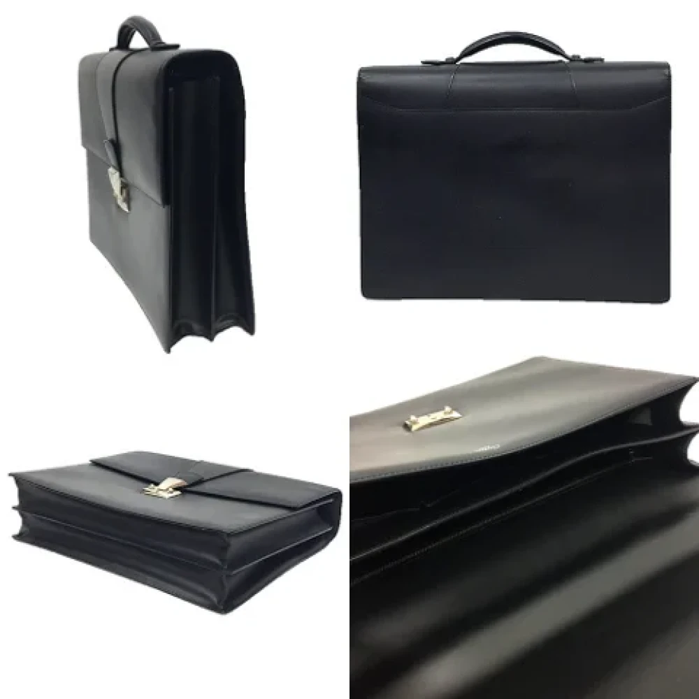 Cartier Vintage Pre-owned Leather briefcases Black Heren