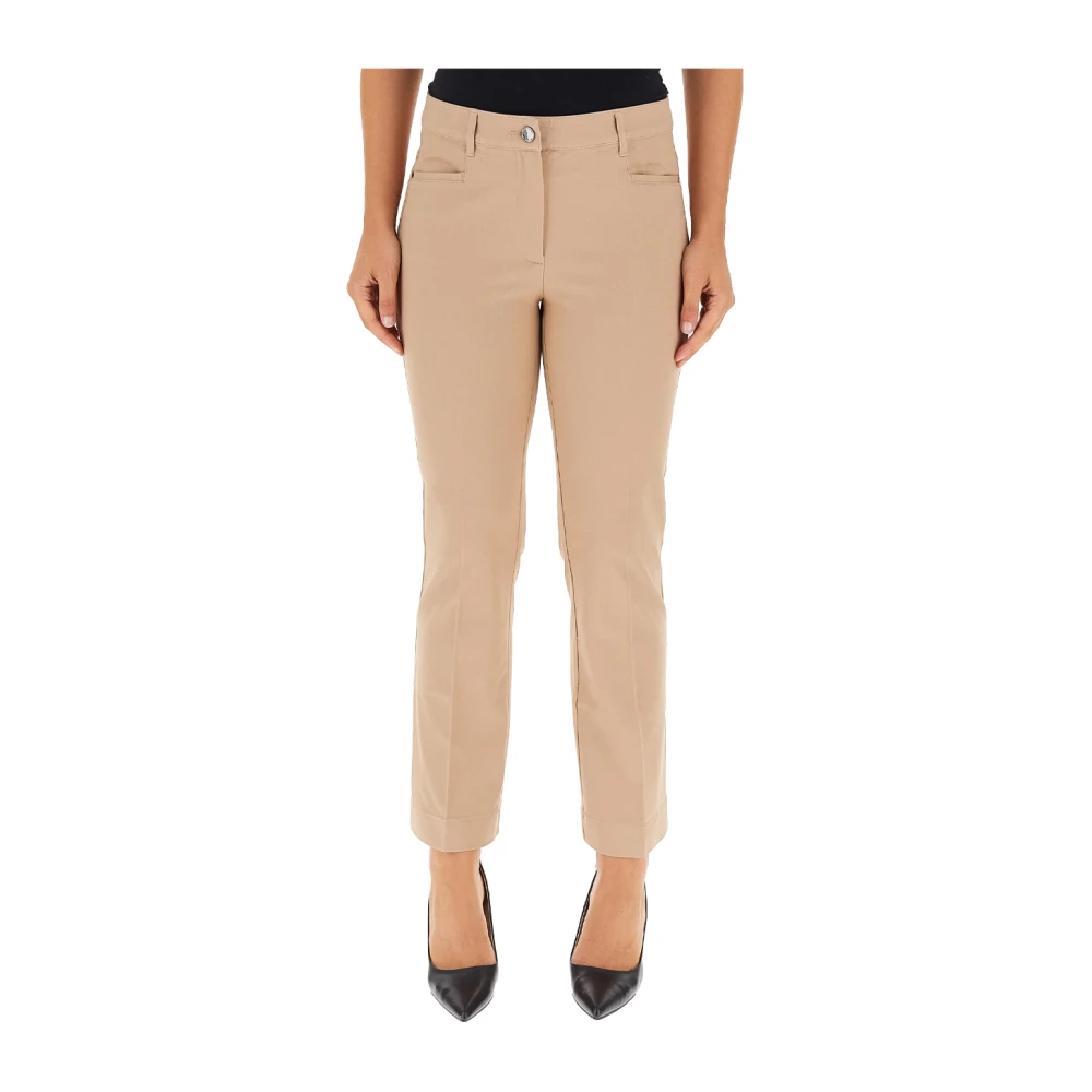 Pennyblack Katoenen broek met rechte pijpen Beige Dames