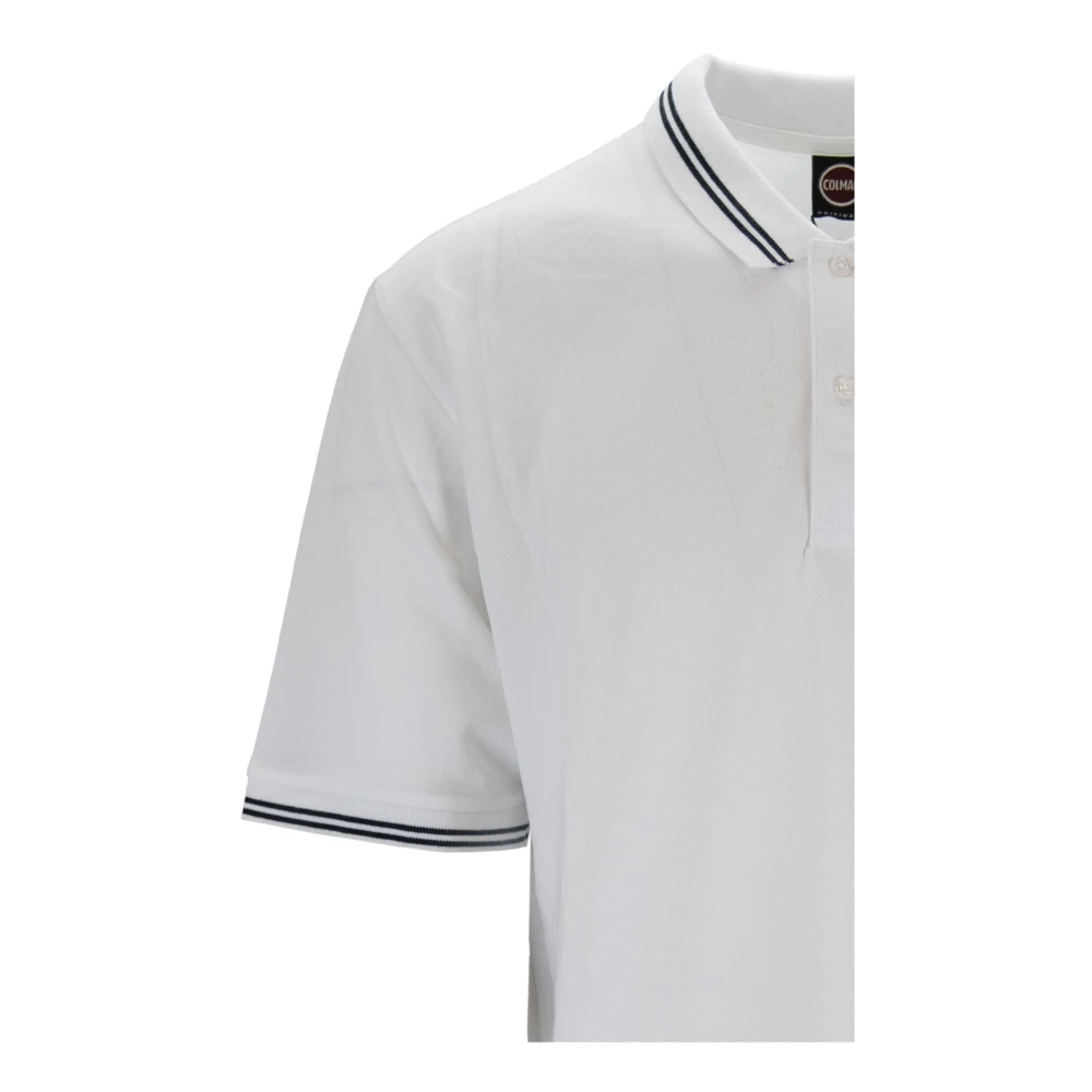 Colmar Heren Button Polo Shirt White Heren