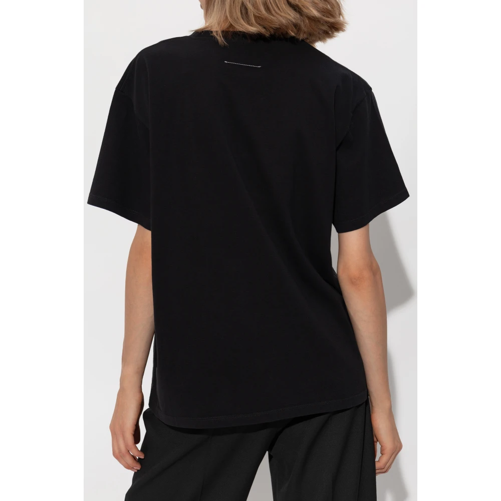 MM6 Maison Margiela T-shirt met print Black Dames
