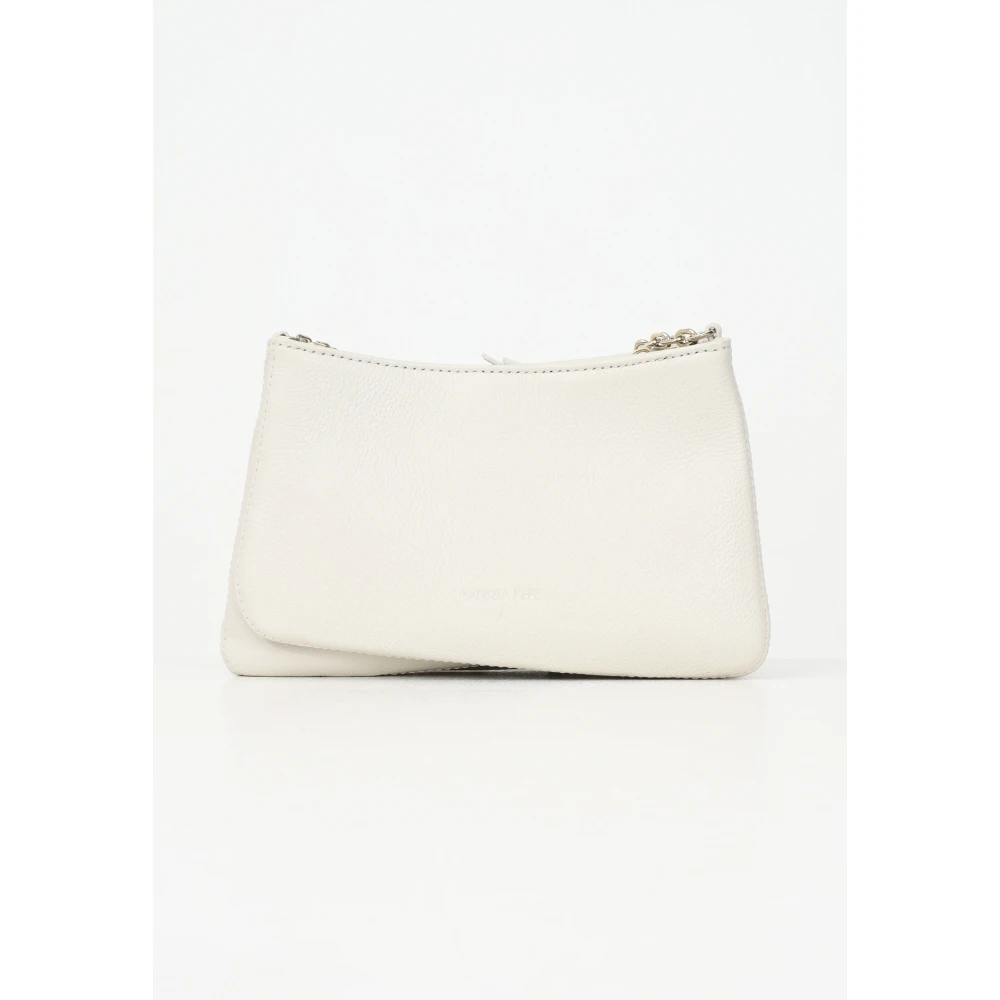 PATRIZIA PEPE Chique Witte Schoudertas Zwart Goud White Dames