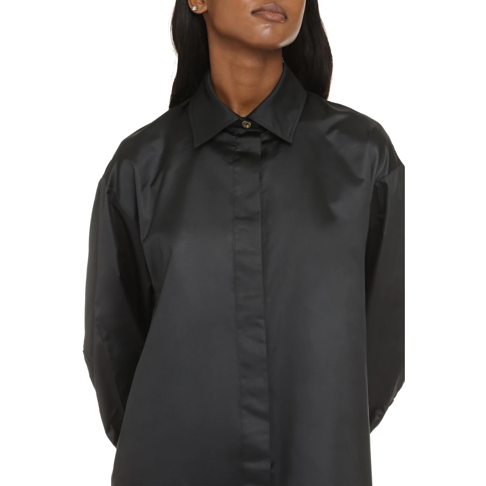Patou Gerecyclede Shirtdress Black Dames