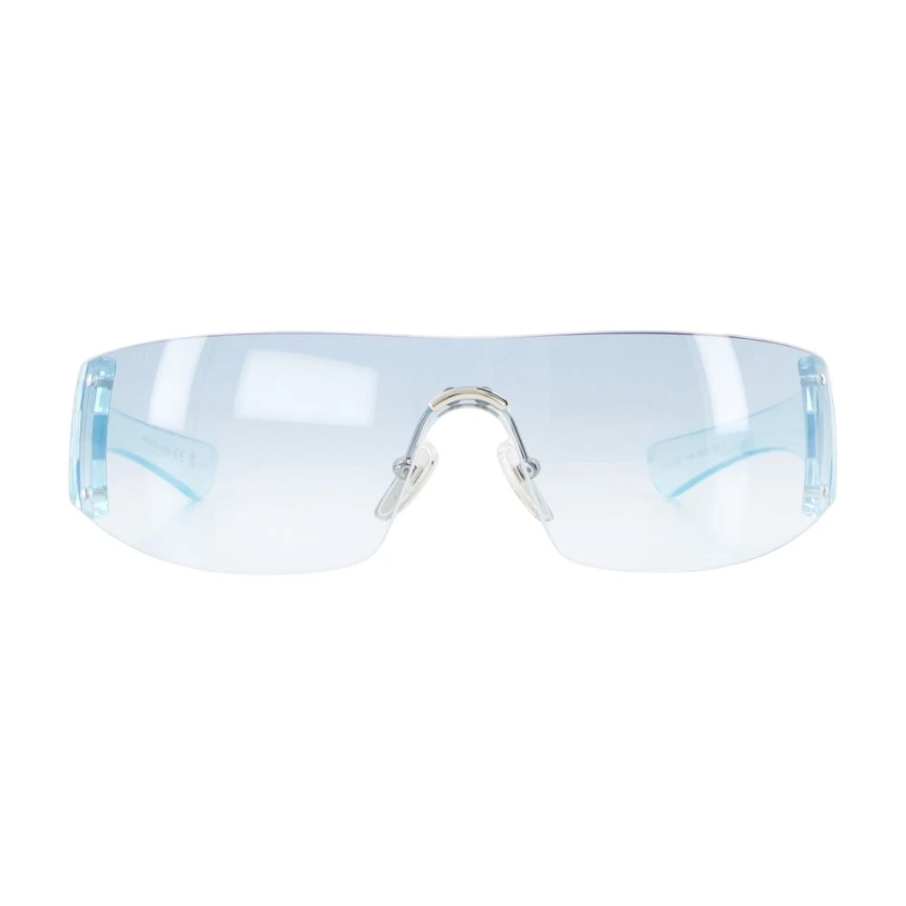 Gucci Unisex Blue Sunglasses, One Size, Mask Style Sunglasses Acetate