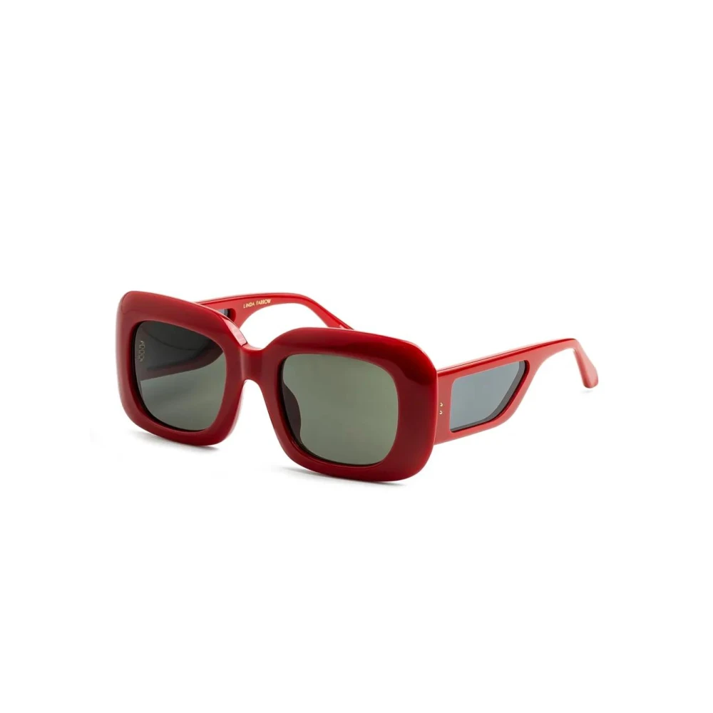 Linda Farrow Red Sunglasses, Female, 52 Mm, Lfl1550 C3 Sun Sunglasses