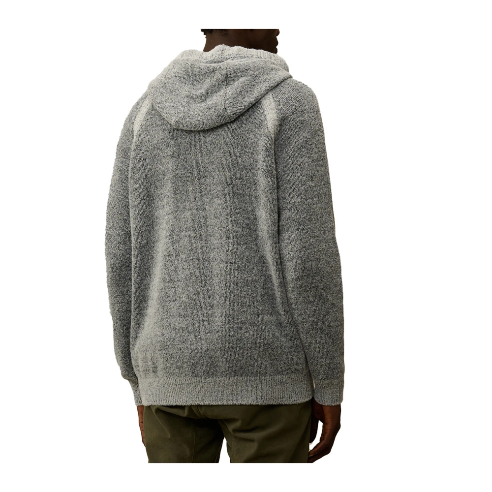 C.P. Company Hooded lamswollen trui met Ciniglia-contrast Gray Heren