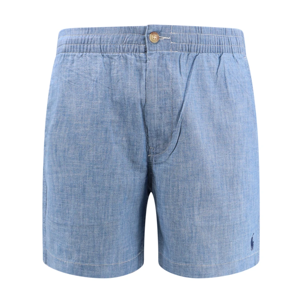 Ralph Lauren Blauwe Shorts met Rits en Logo Blue Heren