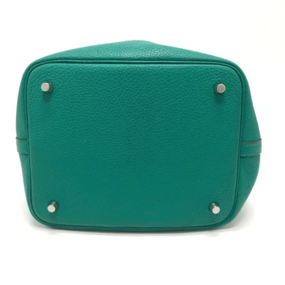 Hermès Vintage Pre-owned Leather handbags Green Dames