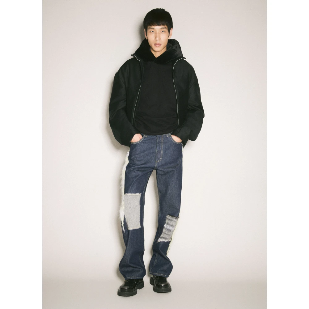 Marni Faux-Fur Hood Sweatshirt met Logo Borduursel Black Heren