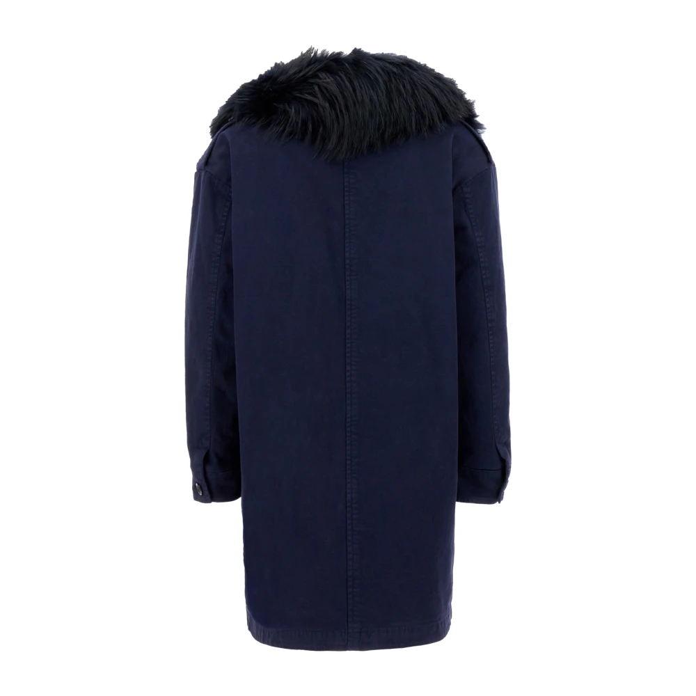 bazar deluxe Stijlvolle Bontjassen voor Vrouwen Blue Dames