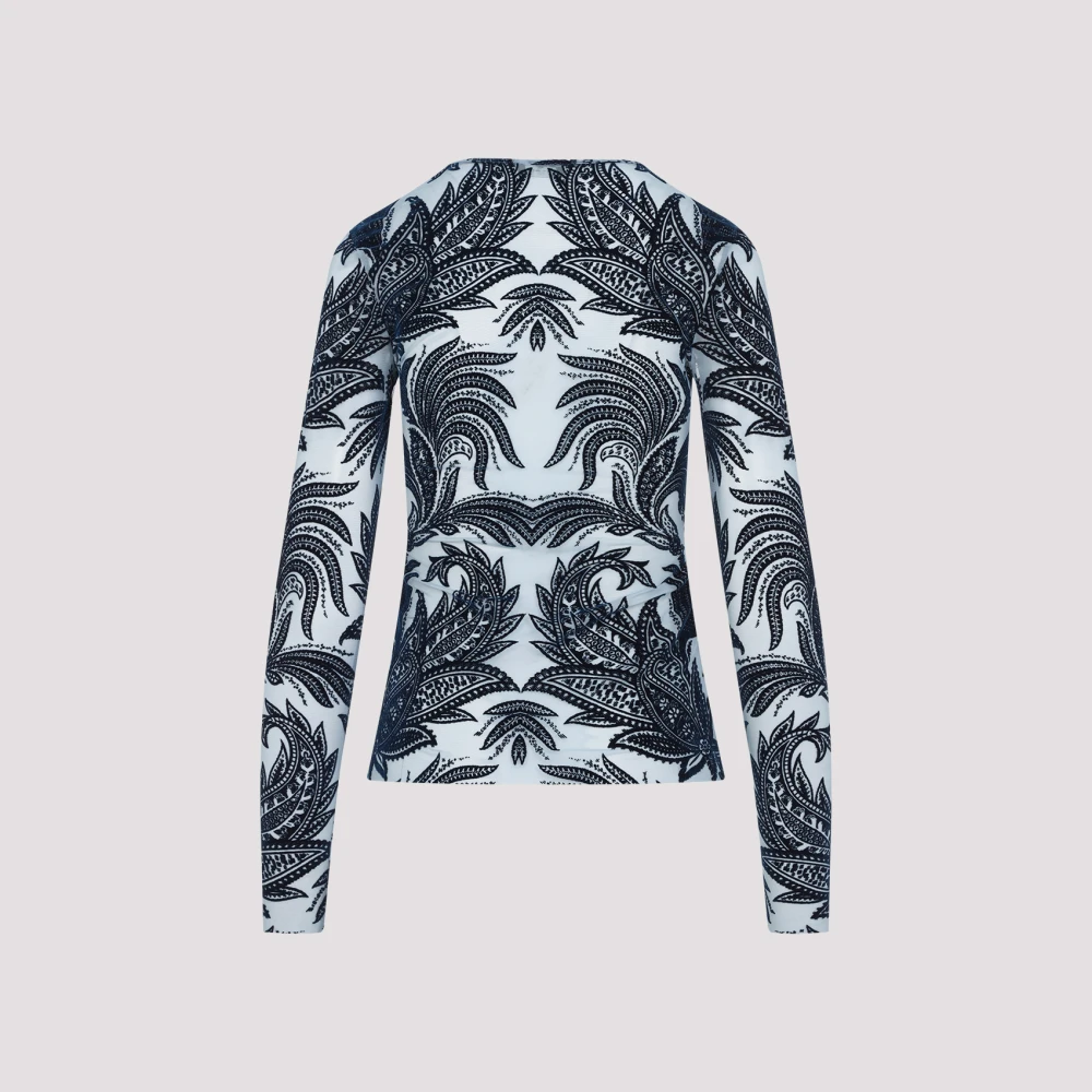 ETRO Blauwe Topkleding voor Vrouwen Multicolor Dames
