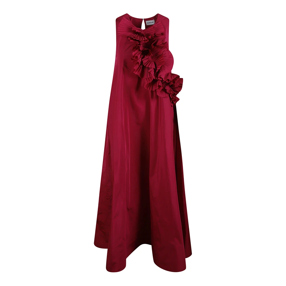 P.a.r.o.s.h. Gerimpelde Geplooide Maxi Jurk Red Dames