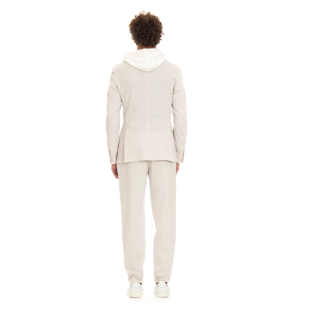 Eleventy Jas met hoornknopen en afneembare Davantino White Heren