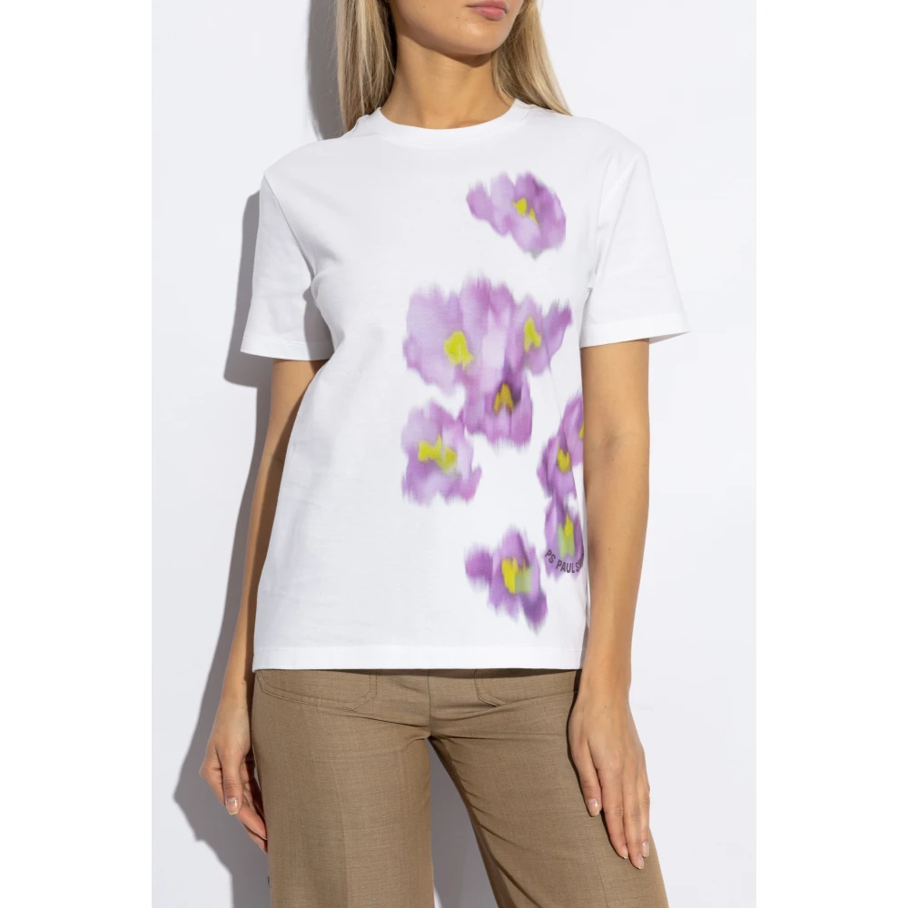 PS By Paul Smith Bedrukt T-shirt van Paul Smith White Dames