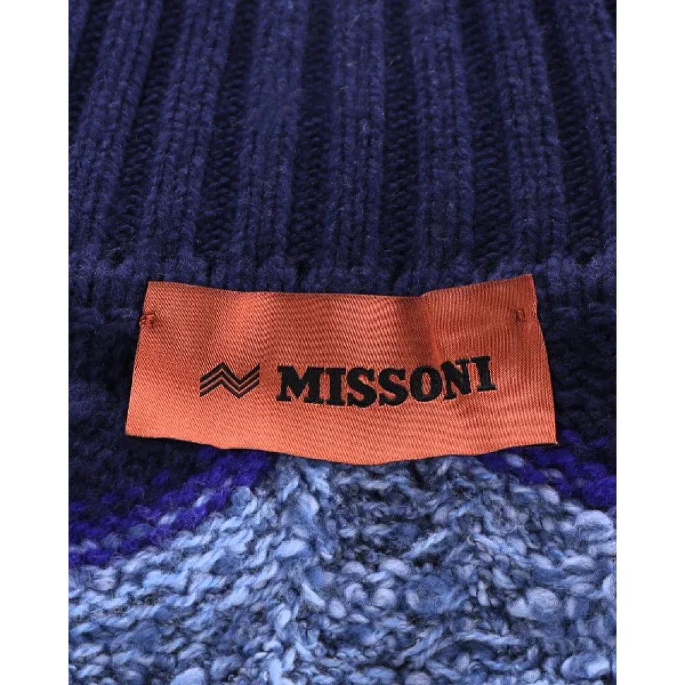 Missoni Pre-owned Wool tops Blue Dames
