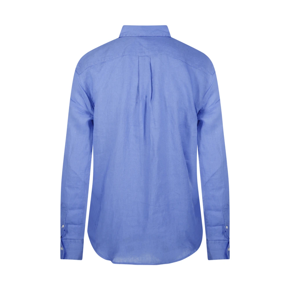 Ralph Lauren Langemouw Knopen Voor Shirt Blue Dames