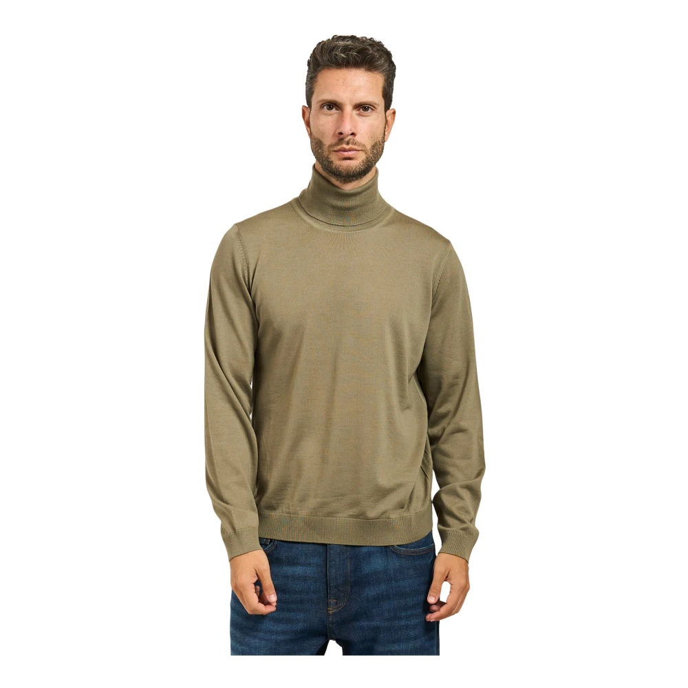 Hugo Green Turtlenecks, Male, Xl, Turtleneck Jumper Men's Fashion
