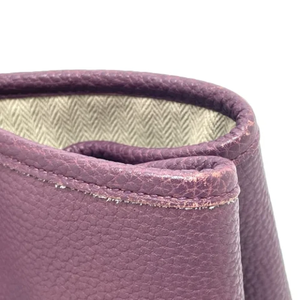 Hermès Vintage Pre-owned Leather shoulder-bags Purple Dames