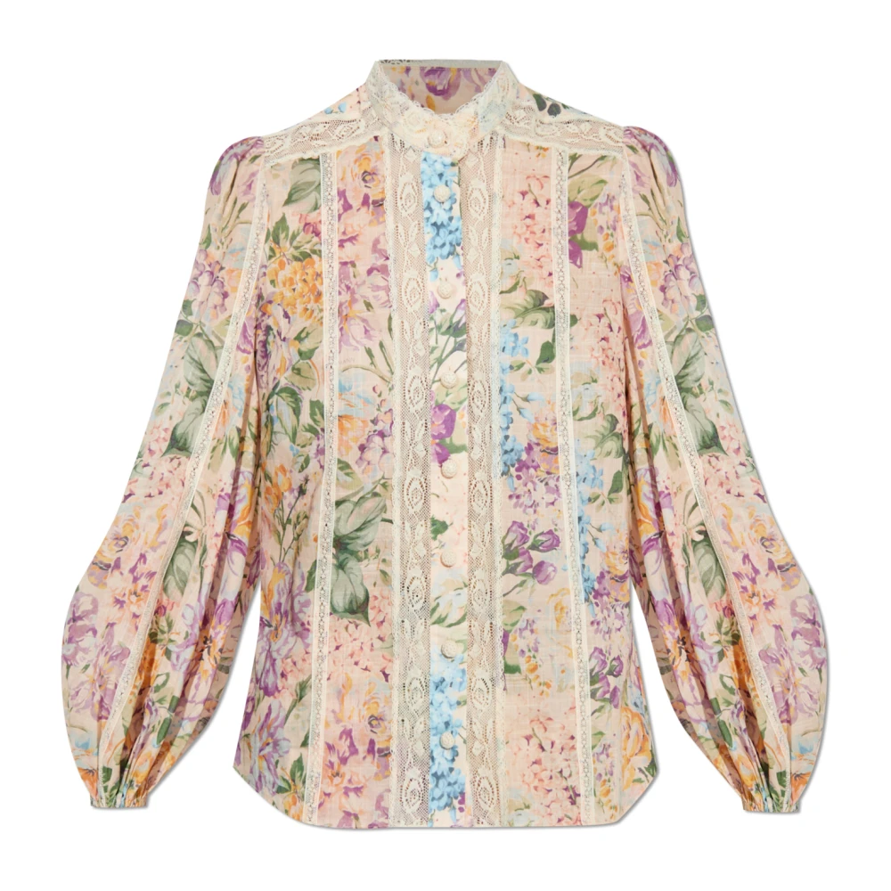 Zimmermann Halliday Blouse met Kant Multicolor Dames