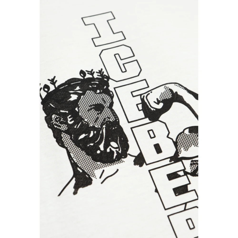 Iceberg Bedrukt T-shirt Beige Heren