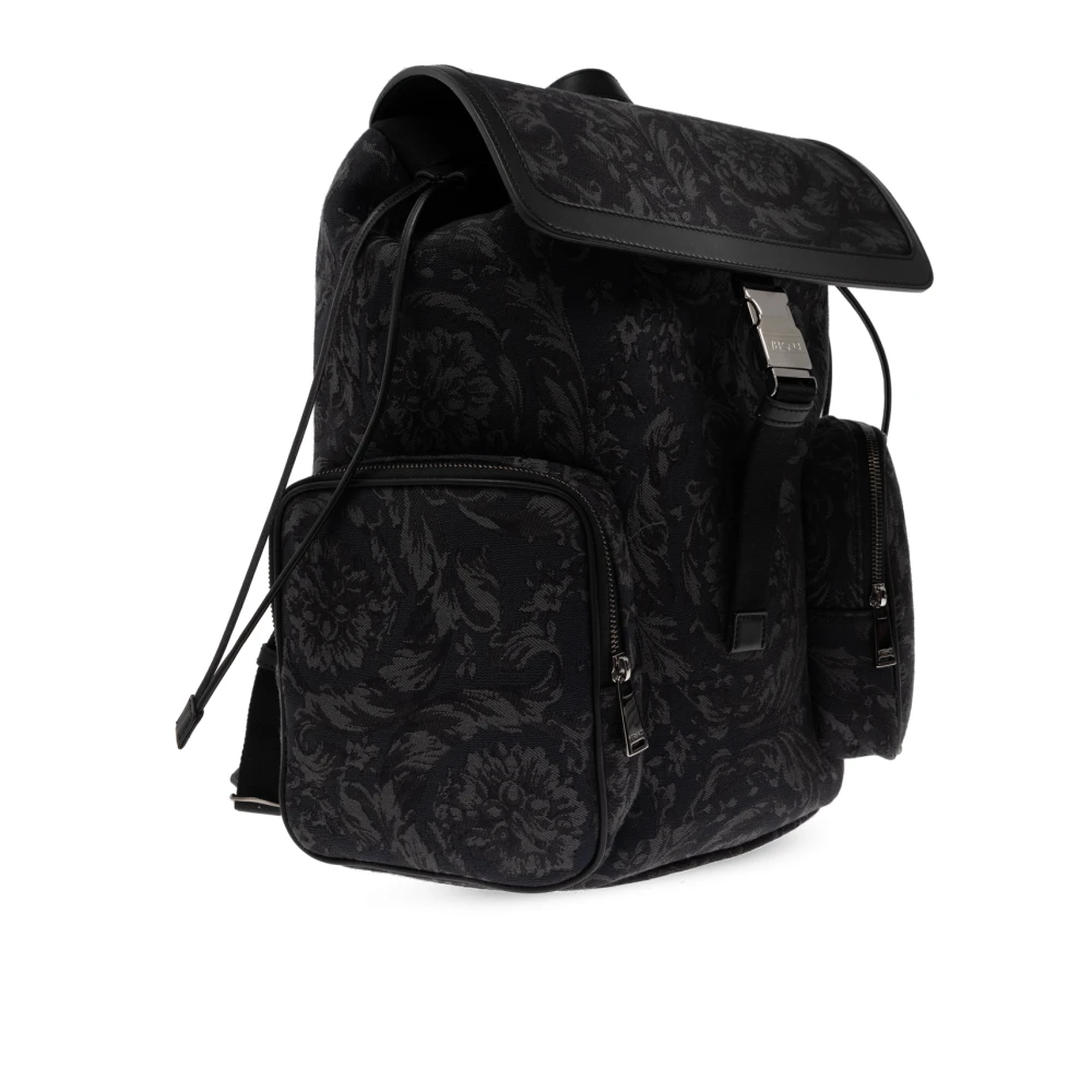 Versace Rugzak met Barocco patroon Black Heren