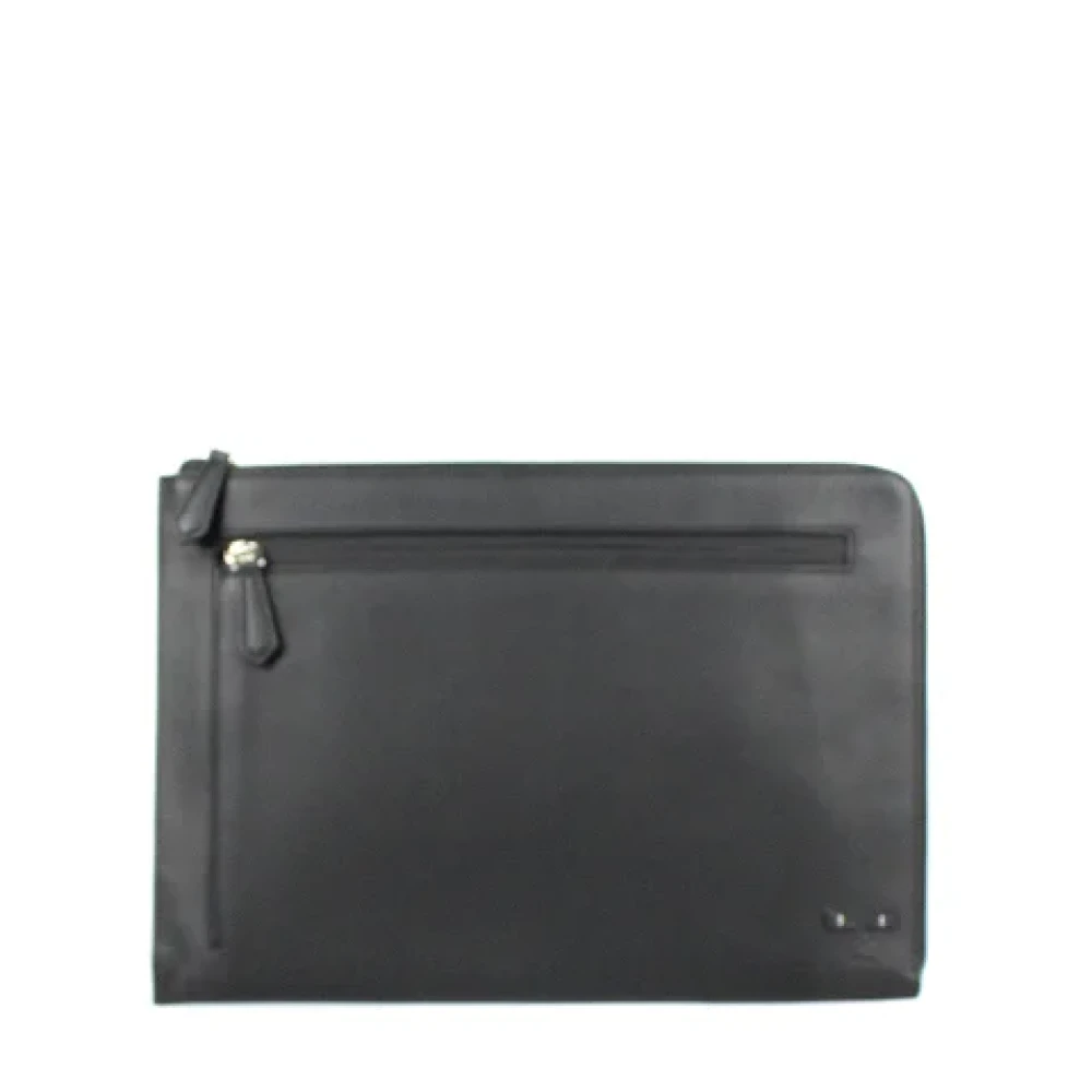 Fendi Vintage Pre-owned Leather clutches Black Dames