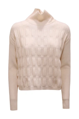 Ull Turtleneck Tröja Dolcevita Stil
