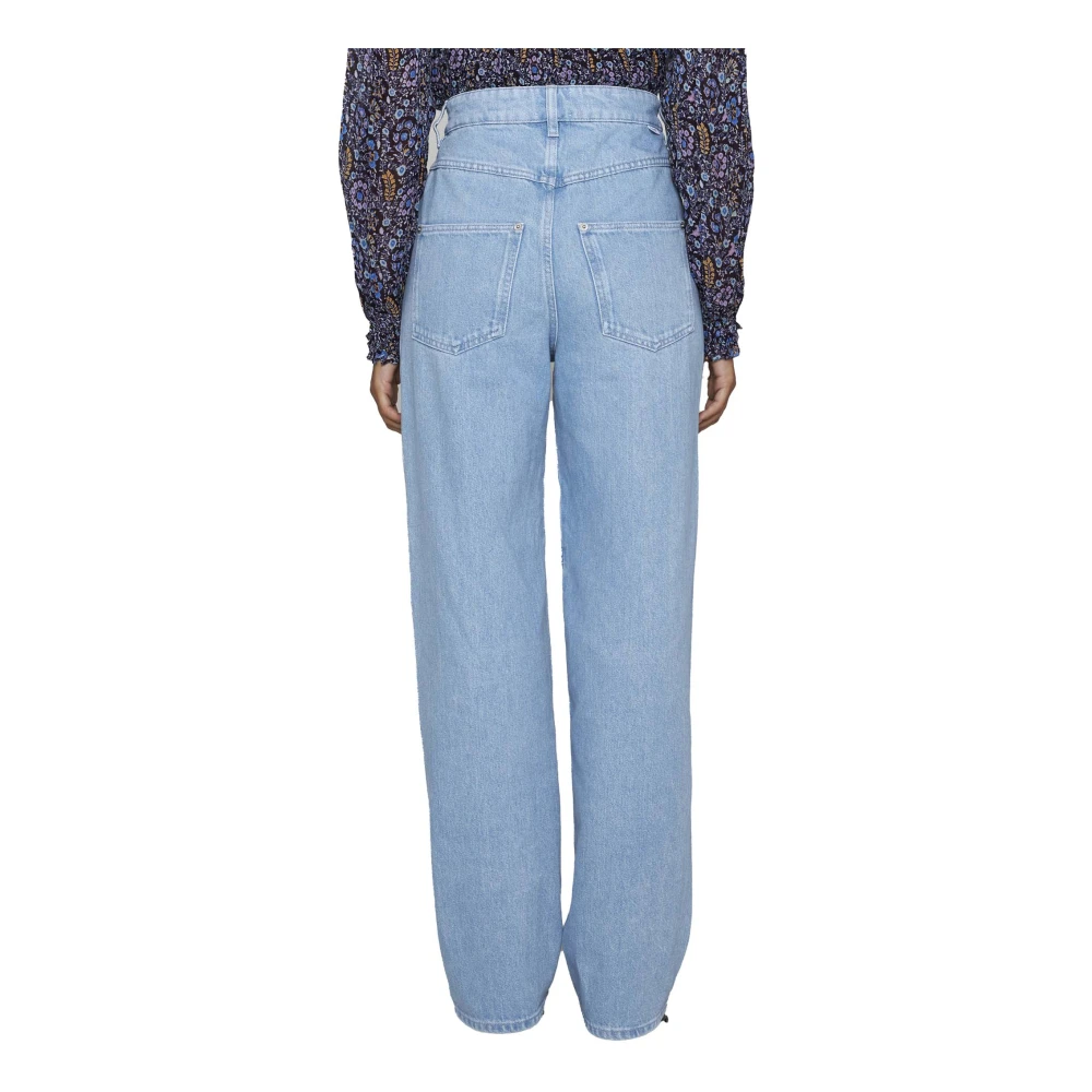 Isabel Marant Étoile Valeria Straight-Leg Blauwe Jeans Blue Dames