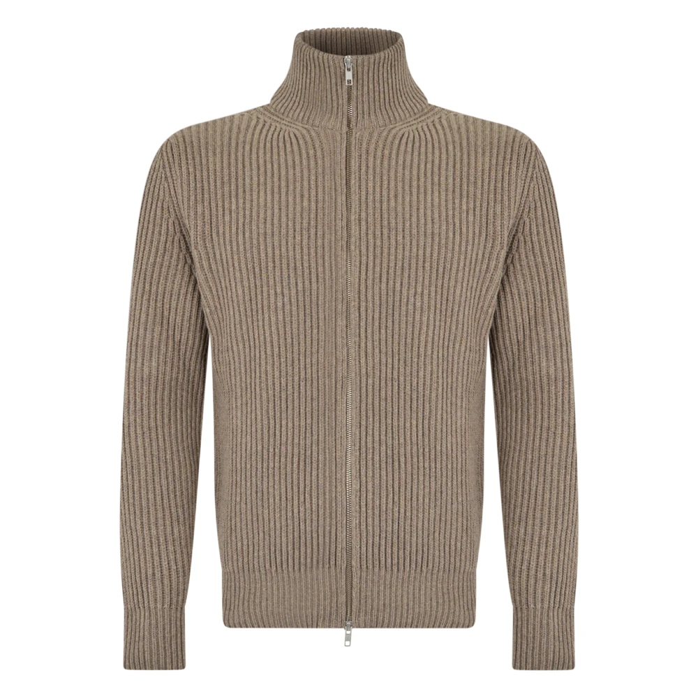 Mm6 Maison Margiela Ribbed Wool-Blend Cardigan - Male - Cardigans - Beige - M - Knitwear