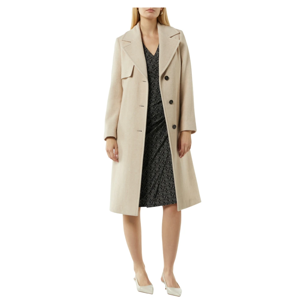 comma Gestreepte Wikkel Midi Jurk Black Dames