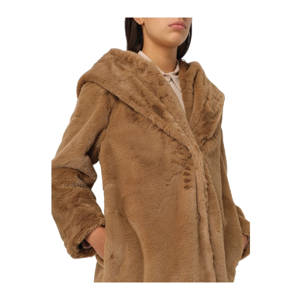 Kaos Damesjas Synthetisch Materiaal Stijlvol Model Brown Dames