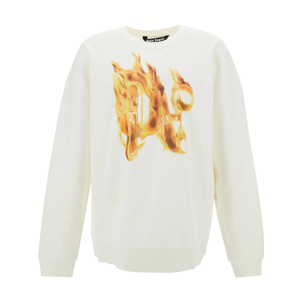Palm Angels Hombre Blanco Sudaderas, Talla: M