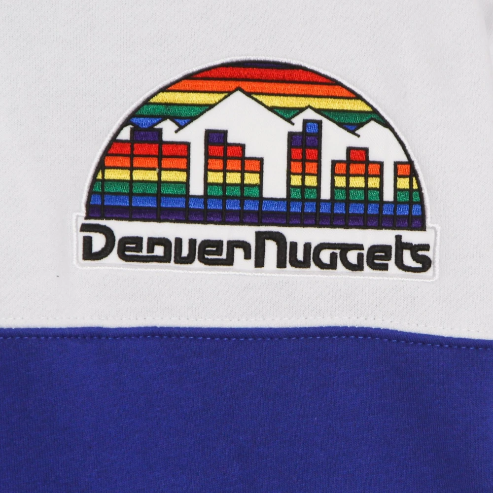 Mitchell & Ness HoodieBA Fusion Fleece 2.0 Hardwood Classics Dennug Blue Heren