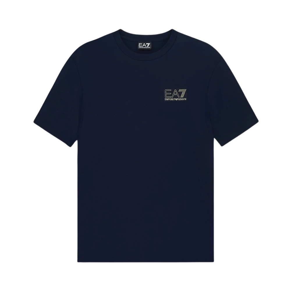 Emporio Armani Ea7 , T-Shirts, Male, Blue, 2XL, Ea7 T-Shirts And Polos