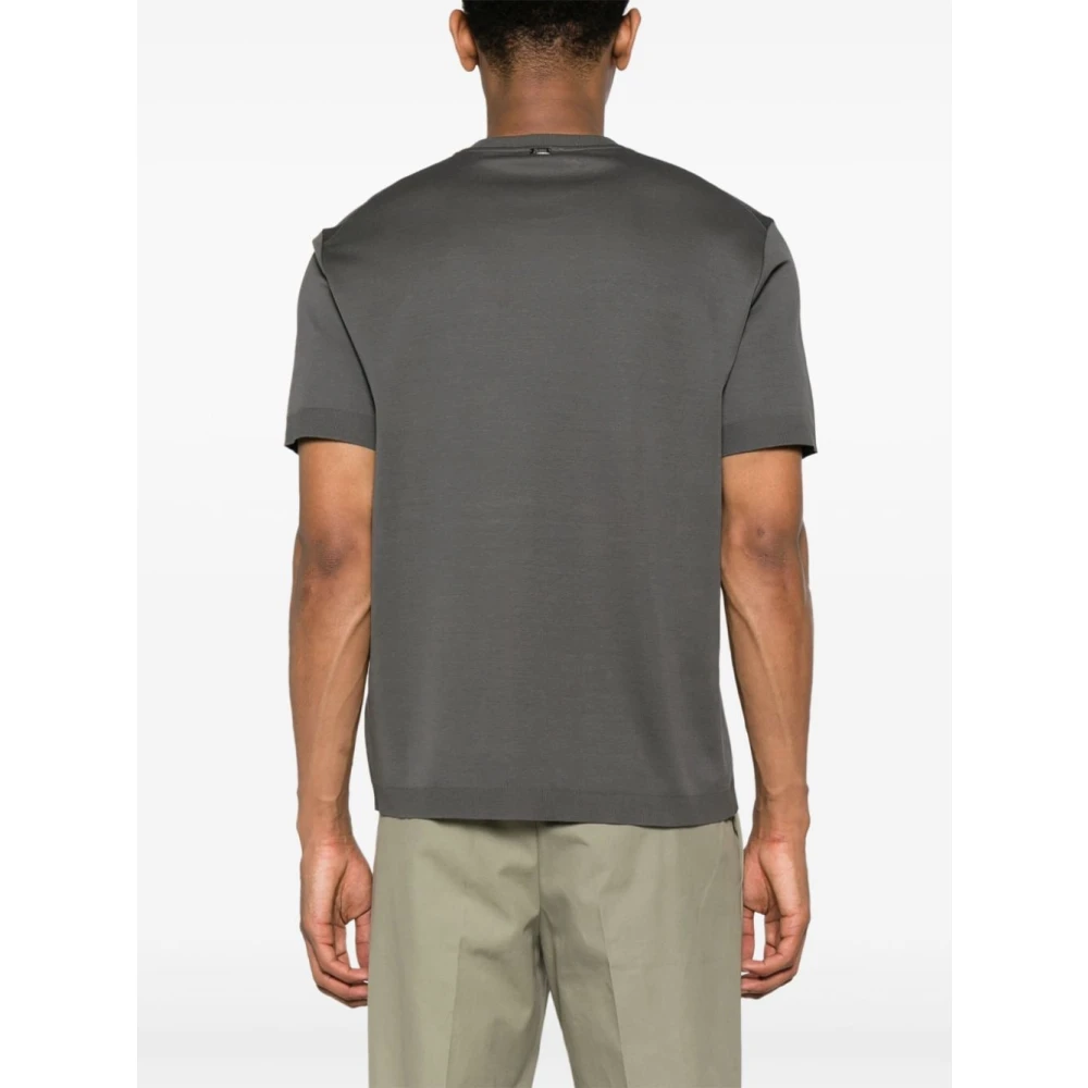Herno Antraciet Gebreid T-shirt Gray Heren