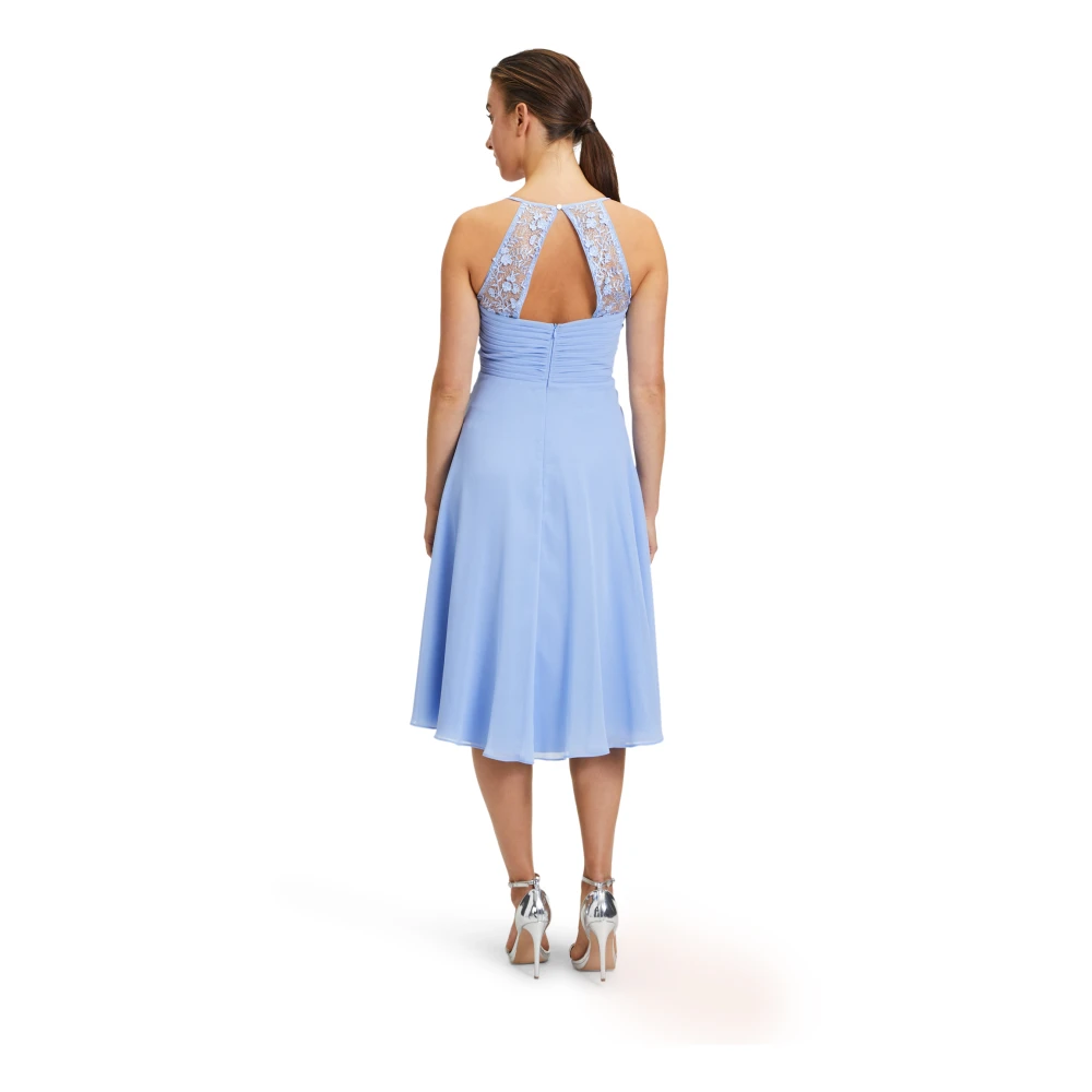 Vera Mont Cocktailjurk met kantinzet Blue Dames