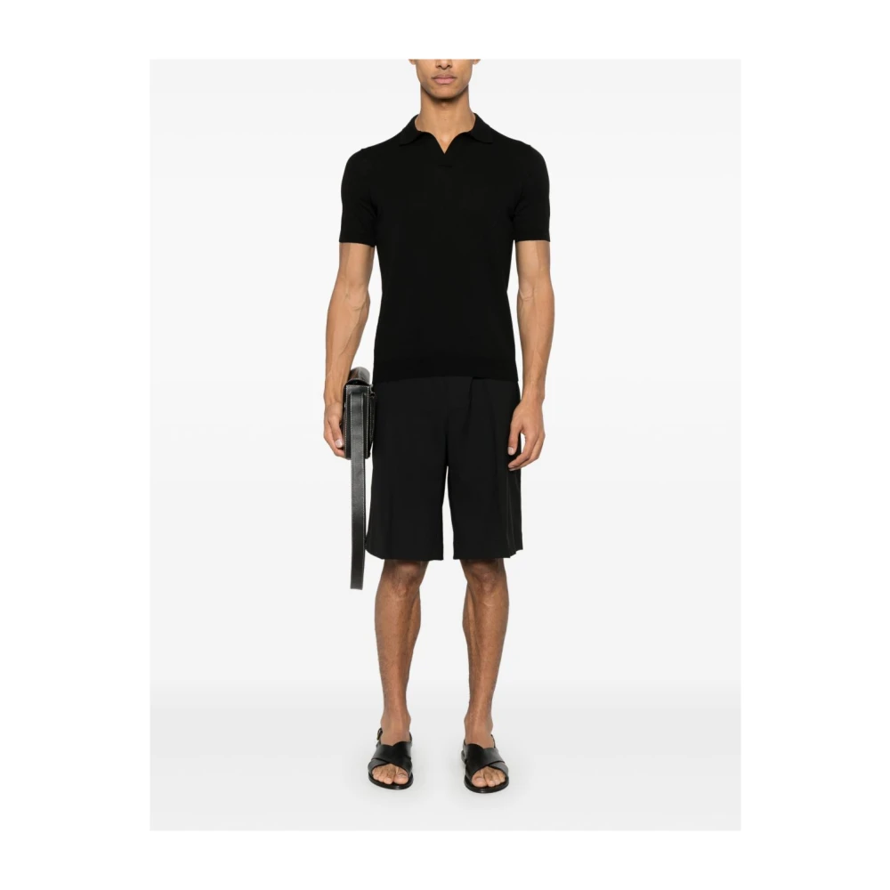 Tagliatore 0205 T-shirts en Polos Zwart Black Heren