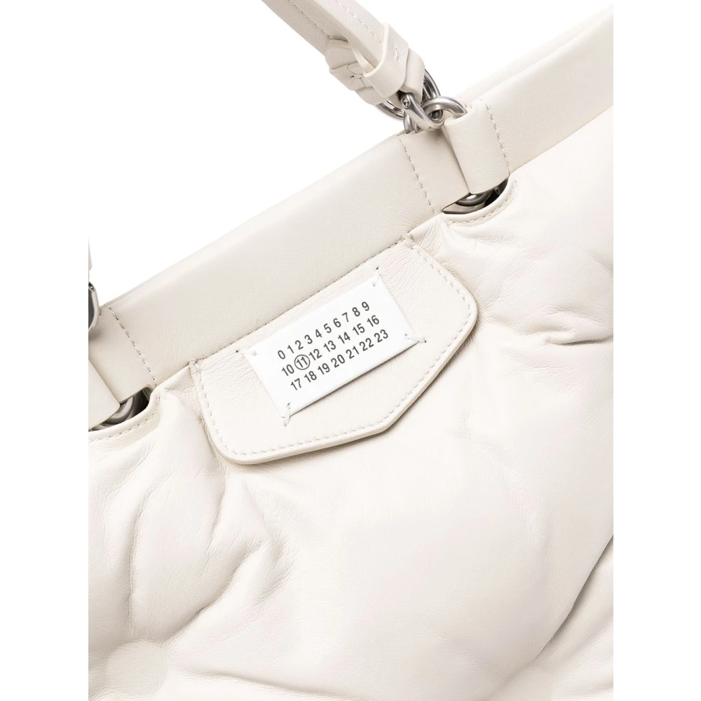 Maison Margiela Gewatteerde Shopping Bag met Logo Patch White Dames
