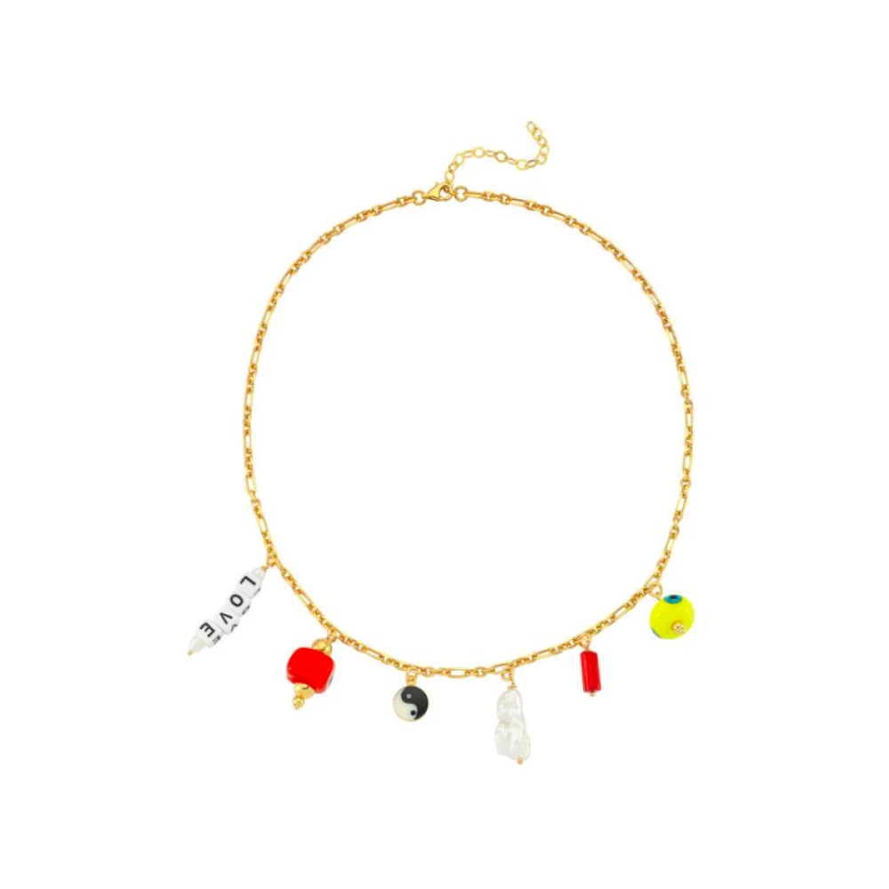 Maison Irem Förtrollande Guldpläterat Hänge Halsband Multicolor, Dam