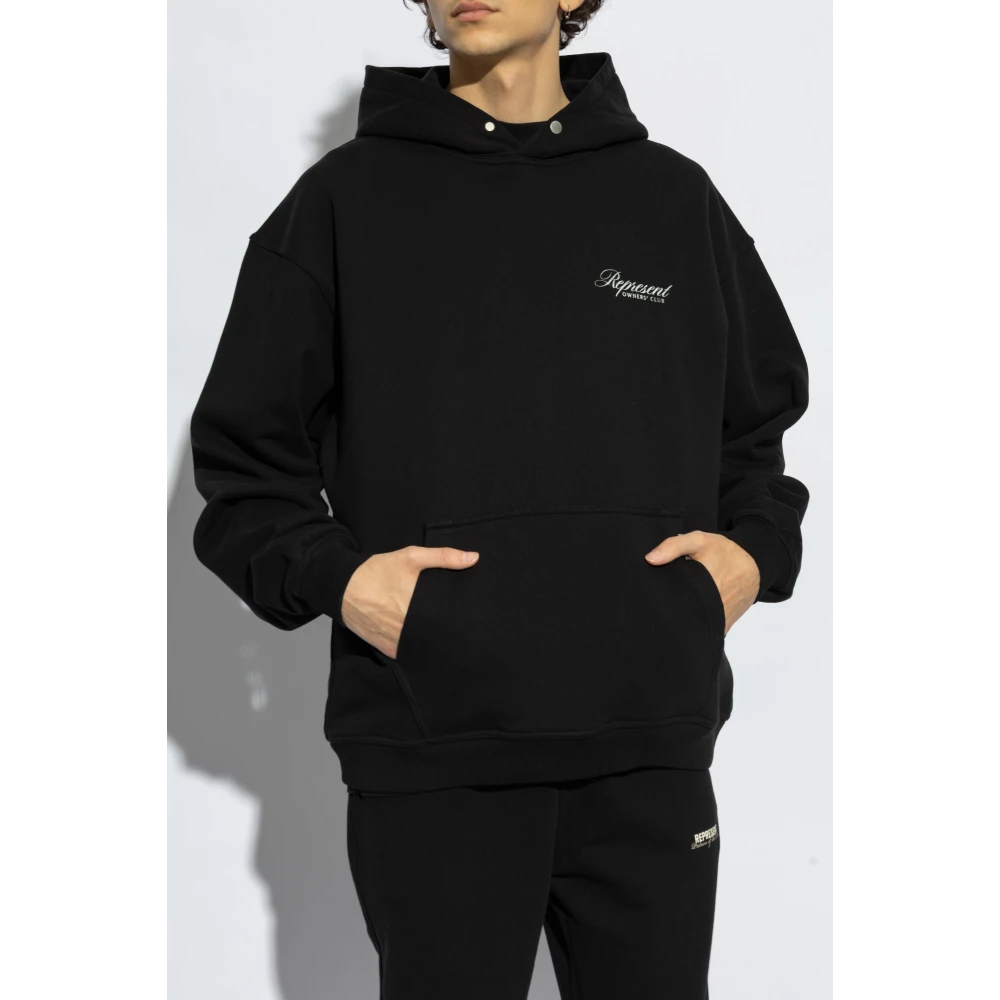 Represent Owners Club Script Hoodie Black Heren