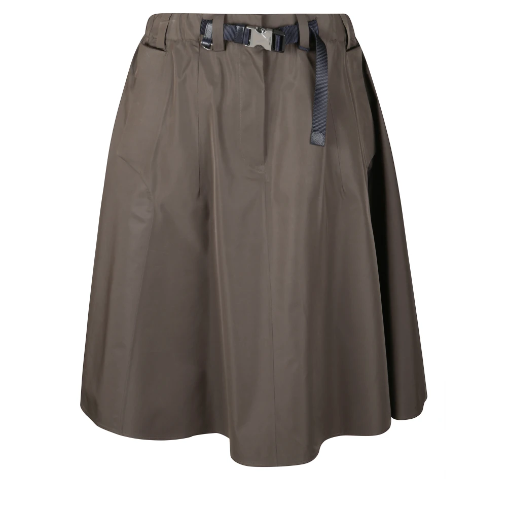 Prada Brown Technical Fabric Skirt - Female - Short Skirts - M - Skirts