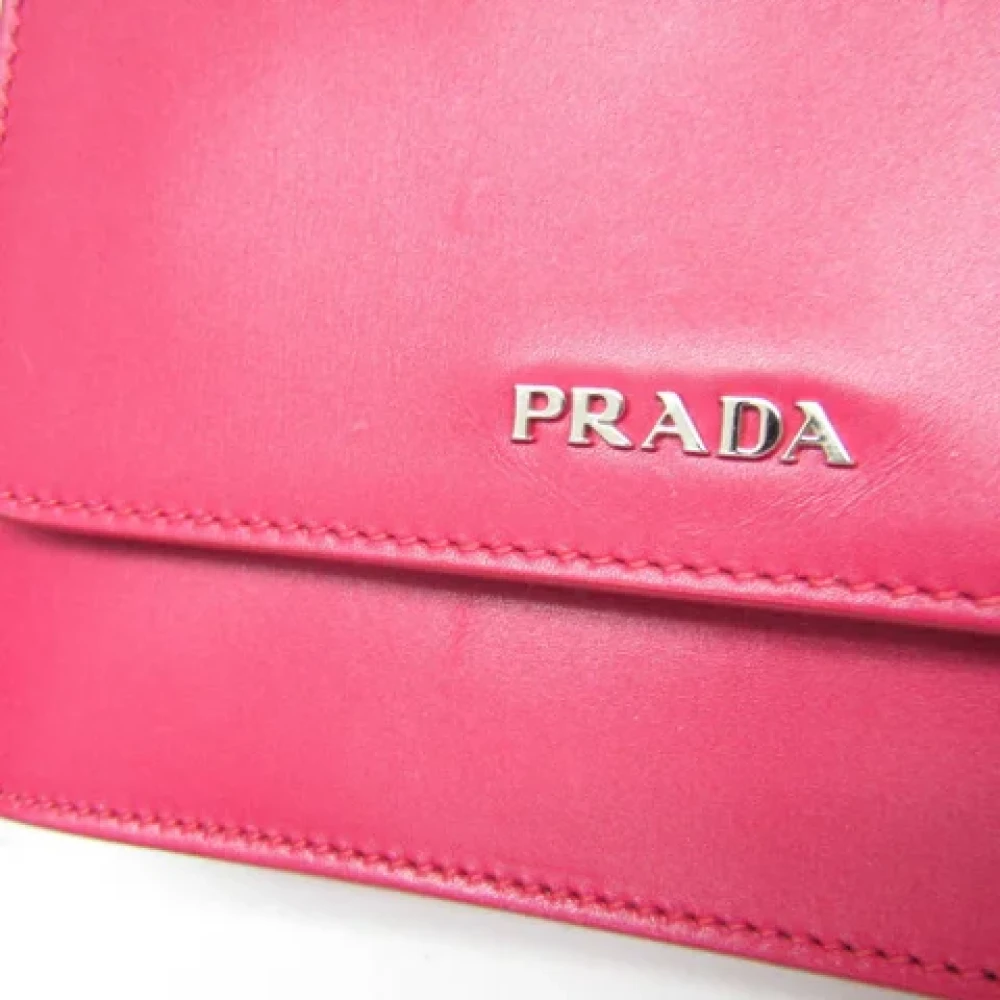 Prada Vintage Pre-owned Leather prada-bags Pink Dames