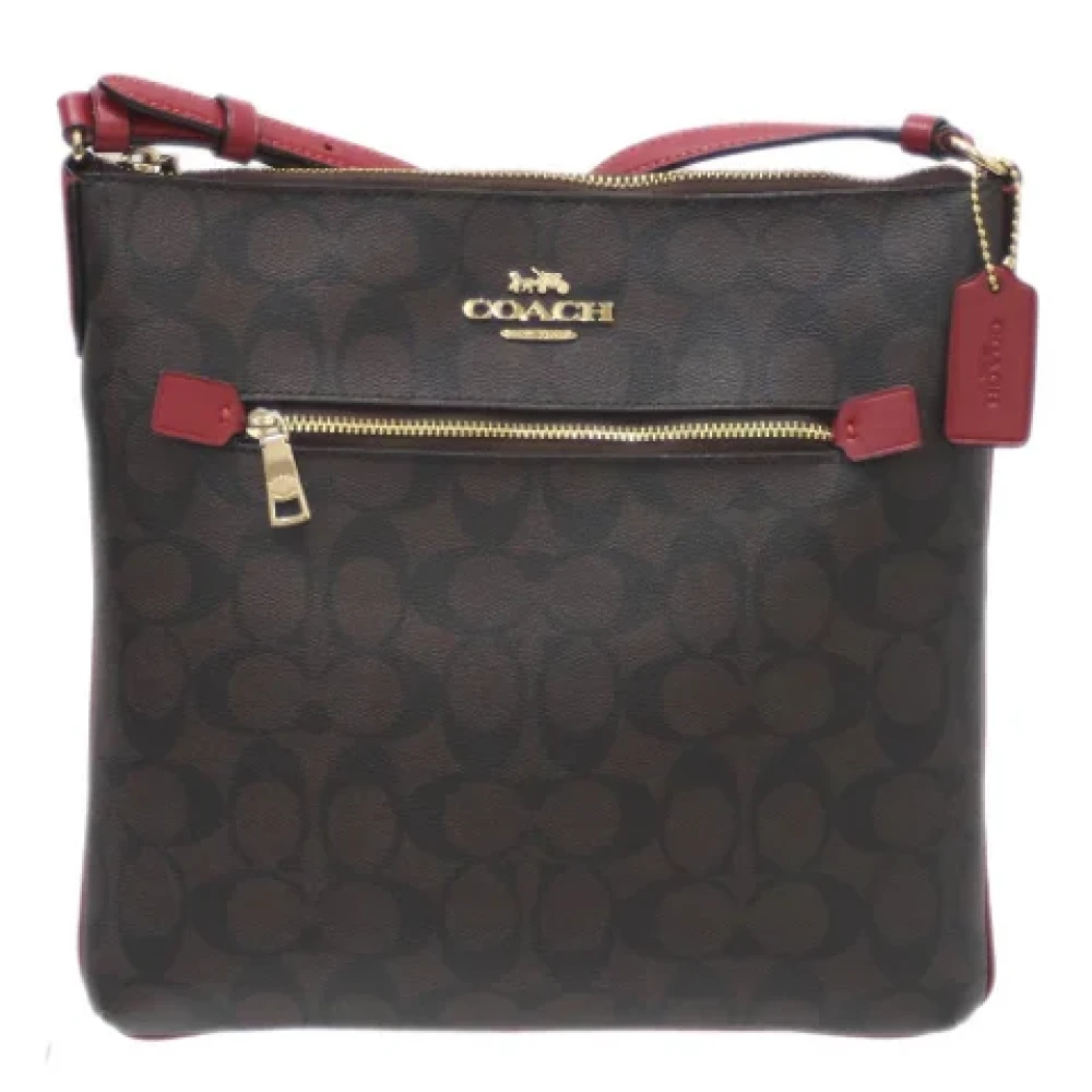 Coach Pre-owned Fabric shoulder-bags Brown Dames