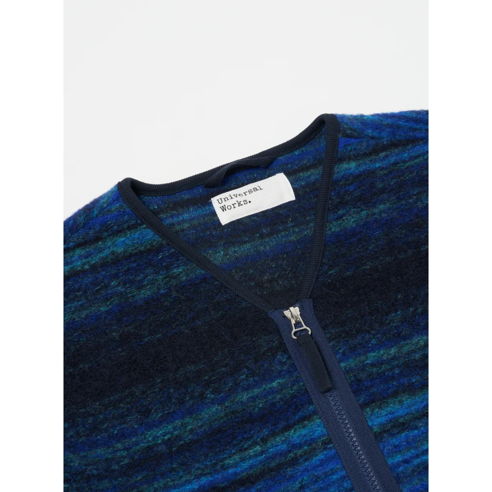Universal Works Militaire voering jas Eenvoudige vorm Blue Heren