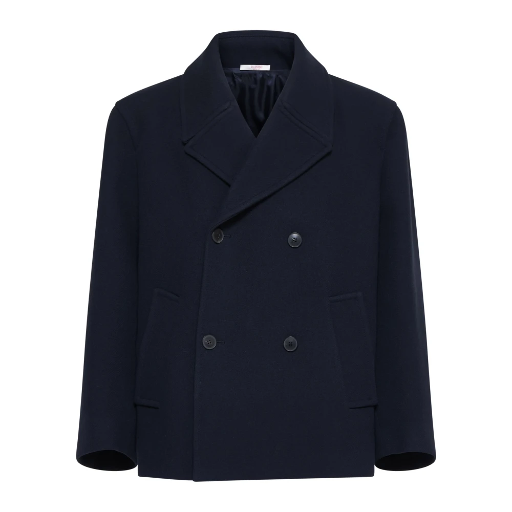 Valentino Blauwe Winterjas Blue Heren