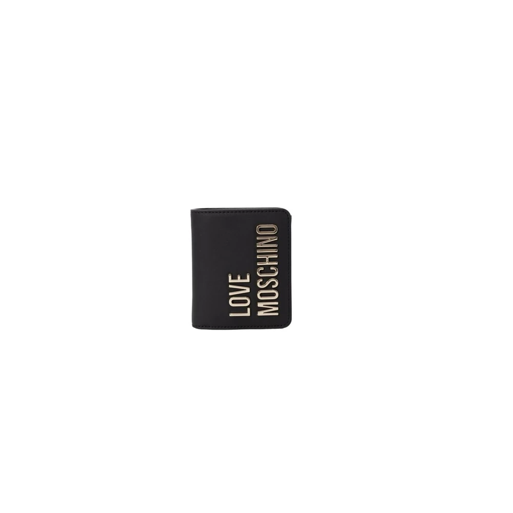Love Moschino Compact Polyethyleen Kleine Portemonnee Black Dames